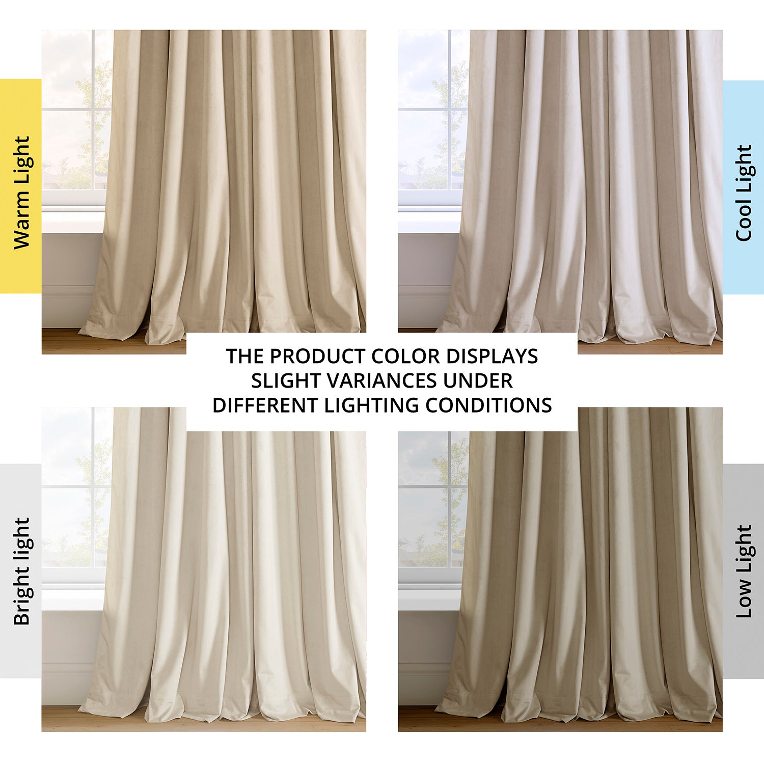 Luxury Ivory Signature Extra Wide Blackout Curtains - Thermal Insulated Velvet Drapes for Bedroom & Living Room | Noise Reducing Window Treatments for Better Sleep & Privacy