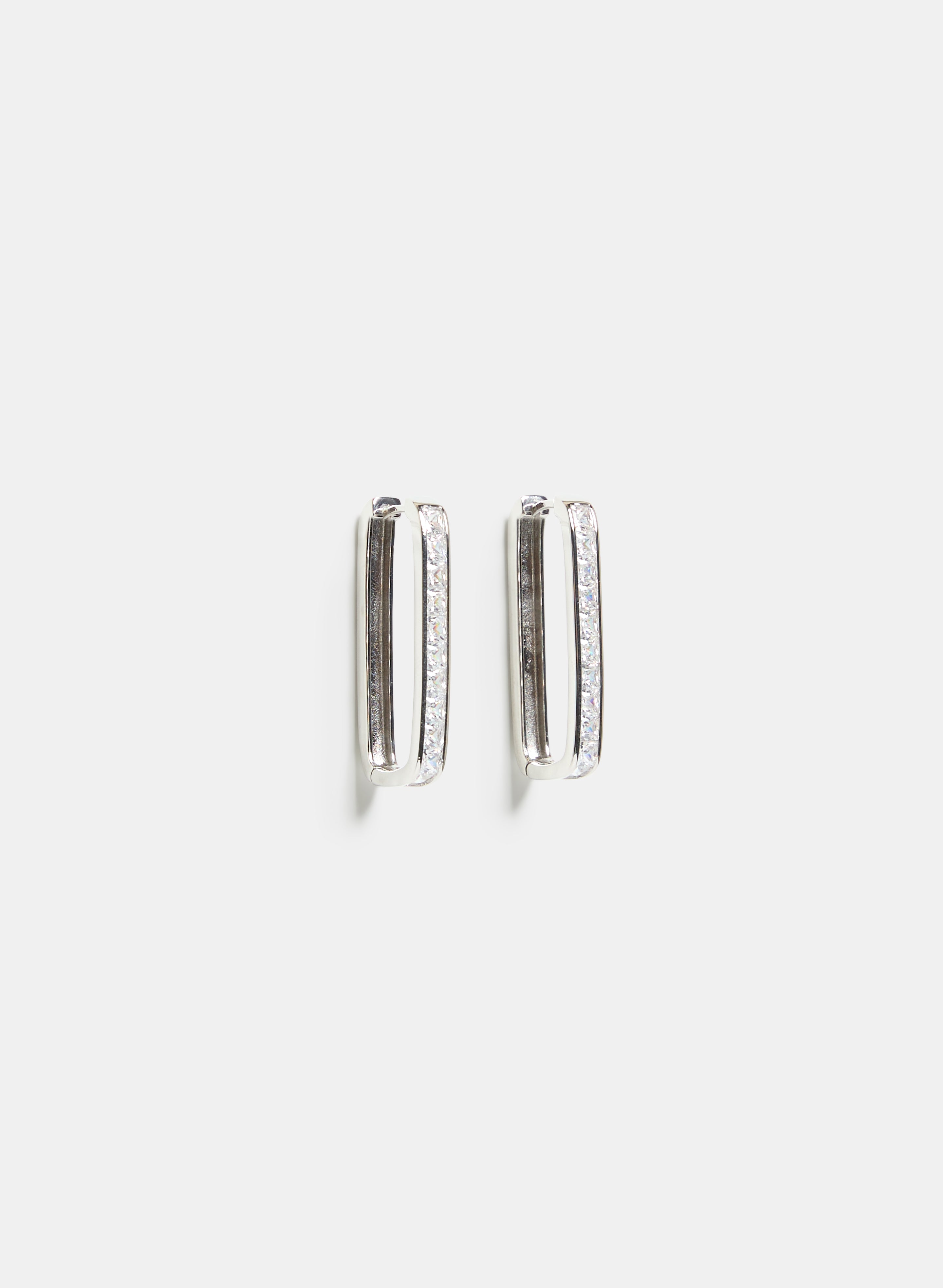 Cubic Zirconia Rectangular Hoop Earrings for Women - Elegant Fashion Jewelry for Parties, Weddings & Everyday Wear