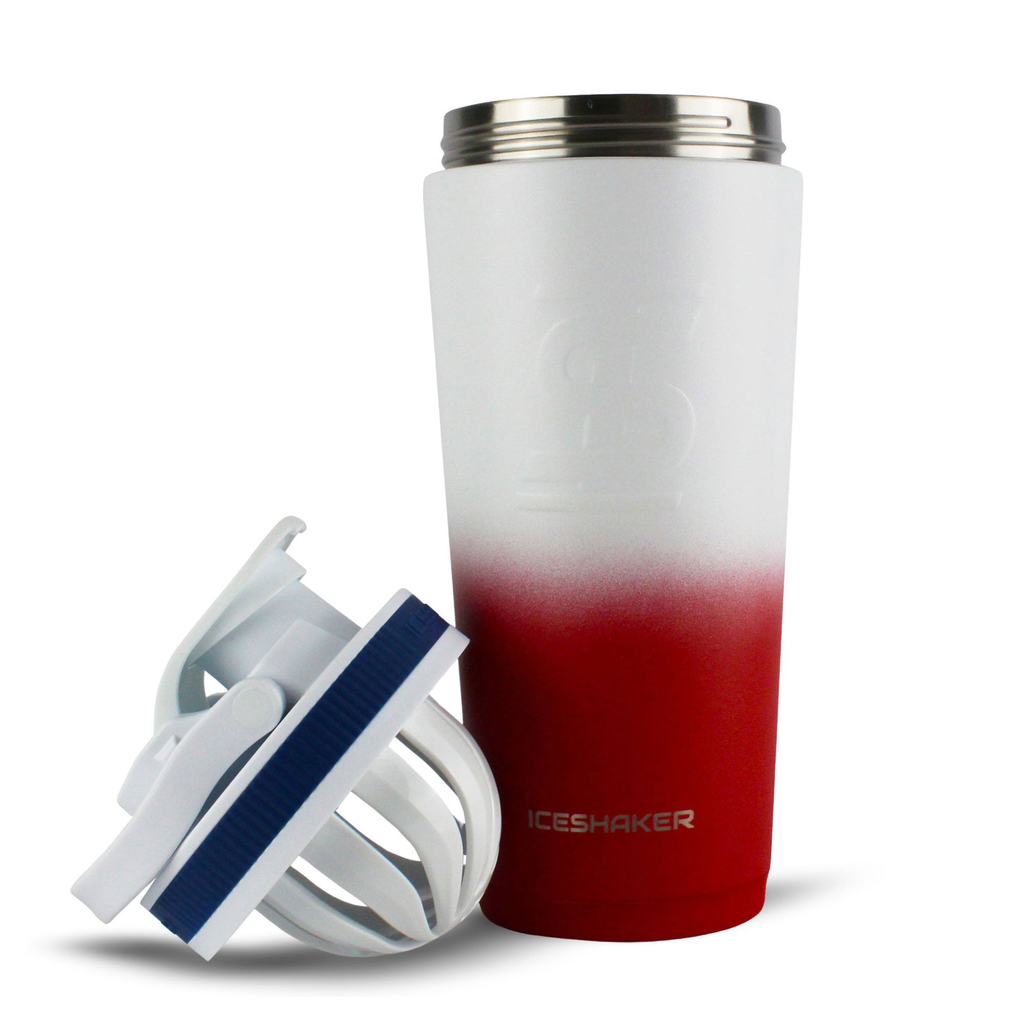 Ombre Series 26oz Shaker Bottle by Ice Shaker - Leakproof Protein Shaker Cup for Gym, Workouts & Travel - BPA-Free Stainless Steel Water Bottle with Mixing Ball - Perfect for Protein Shakes, Smoothies & Post-Workout Drinks (USA)