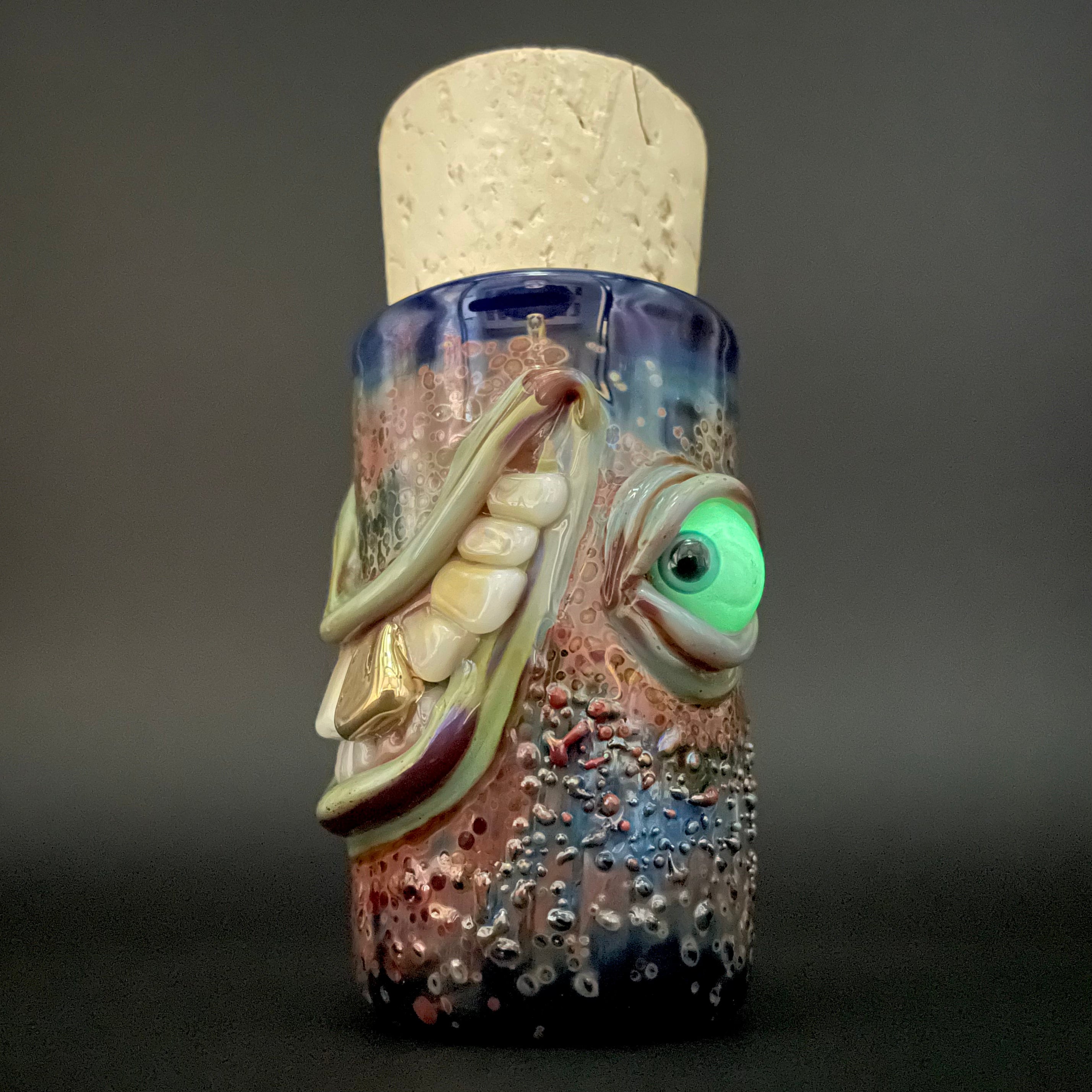 Cyclops Cork Jar with Side Eye Design - Aesthetic Kitchen Storage for Spices, Coffee, Tea & More