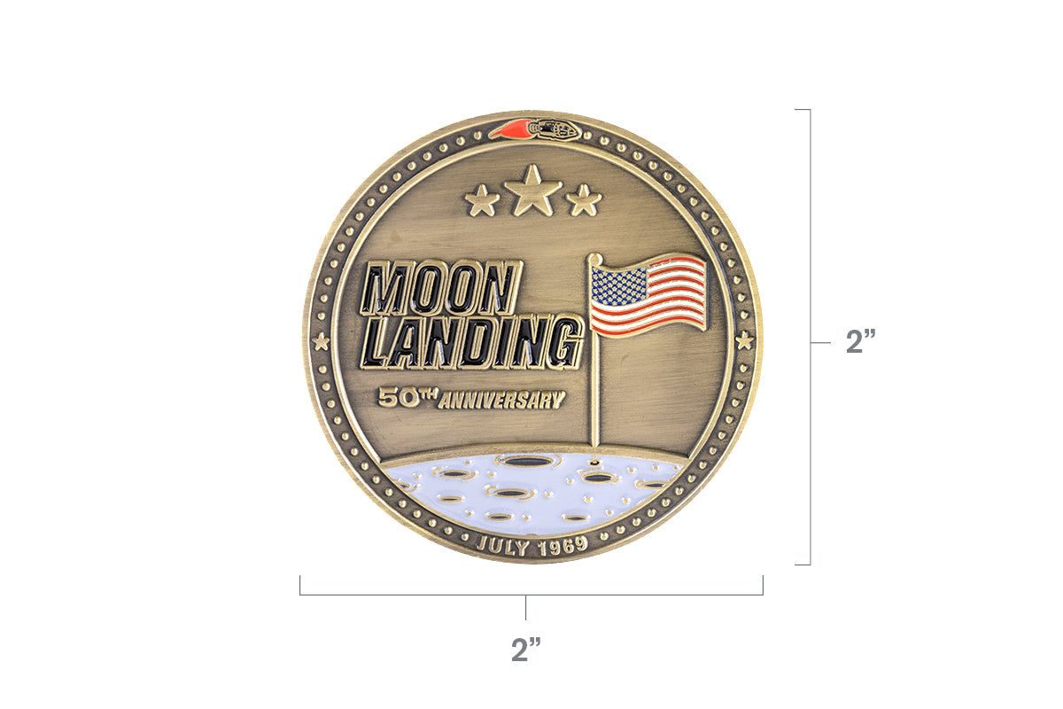 Celestron Commemorative Apollo 11 Challenge Coin - Limited Edition Collectible for Space Enthusiasts & Astronomy Lovers - Perfect for Gift Giving, Display, and Special Occasions