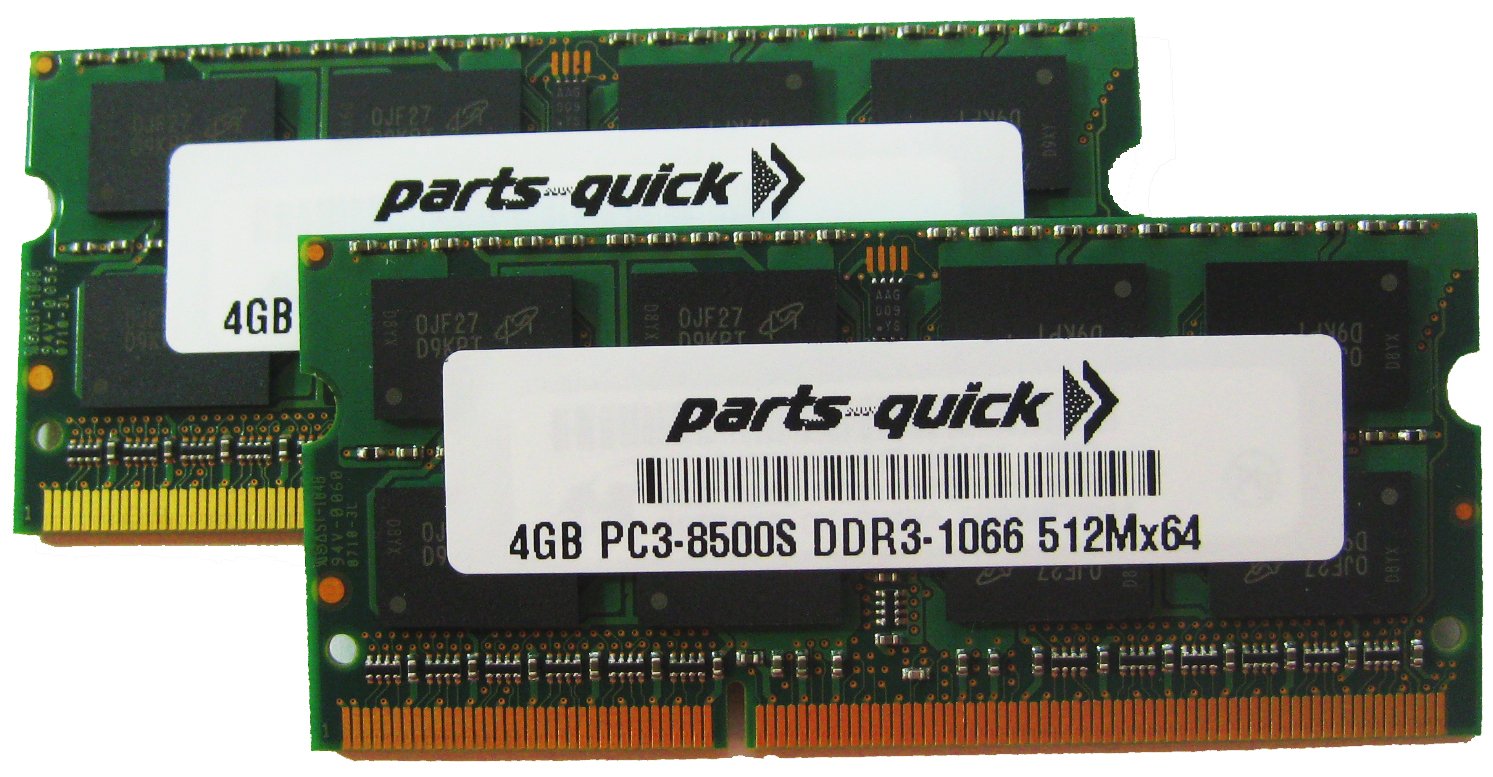 8GB (2x4GB) DDR3 PC3-8500 1066MHz SODIMM RAM Memory Upgrade Kit for Apple MacBook Pro 13