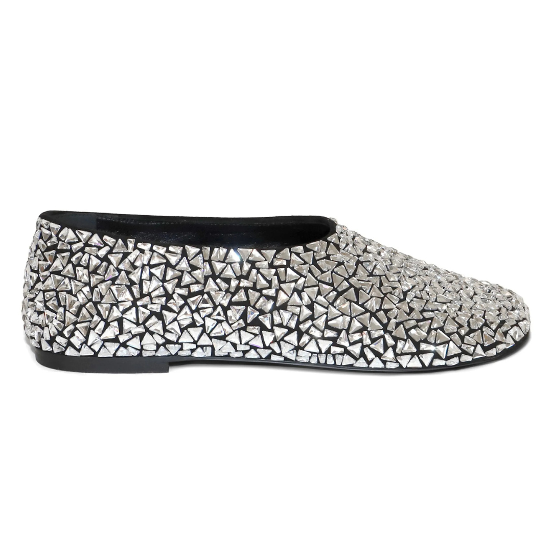 Elegant Embellished Ballet Flats for Women - Comfortable Glove Accent Shoes for Dance, Work & Special Occasions