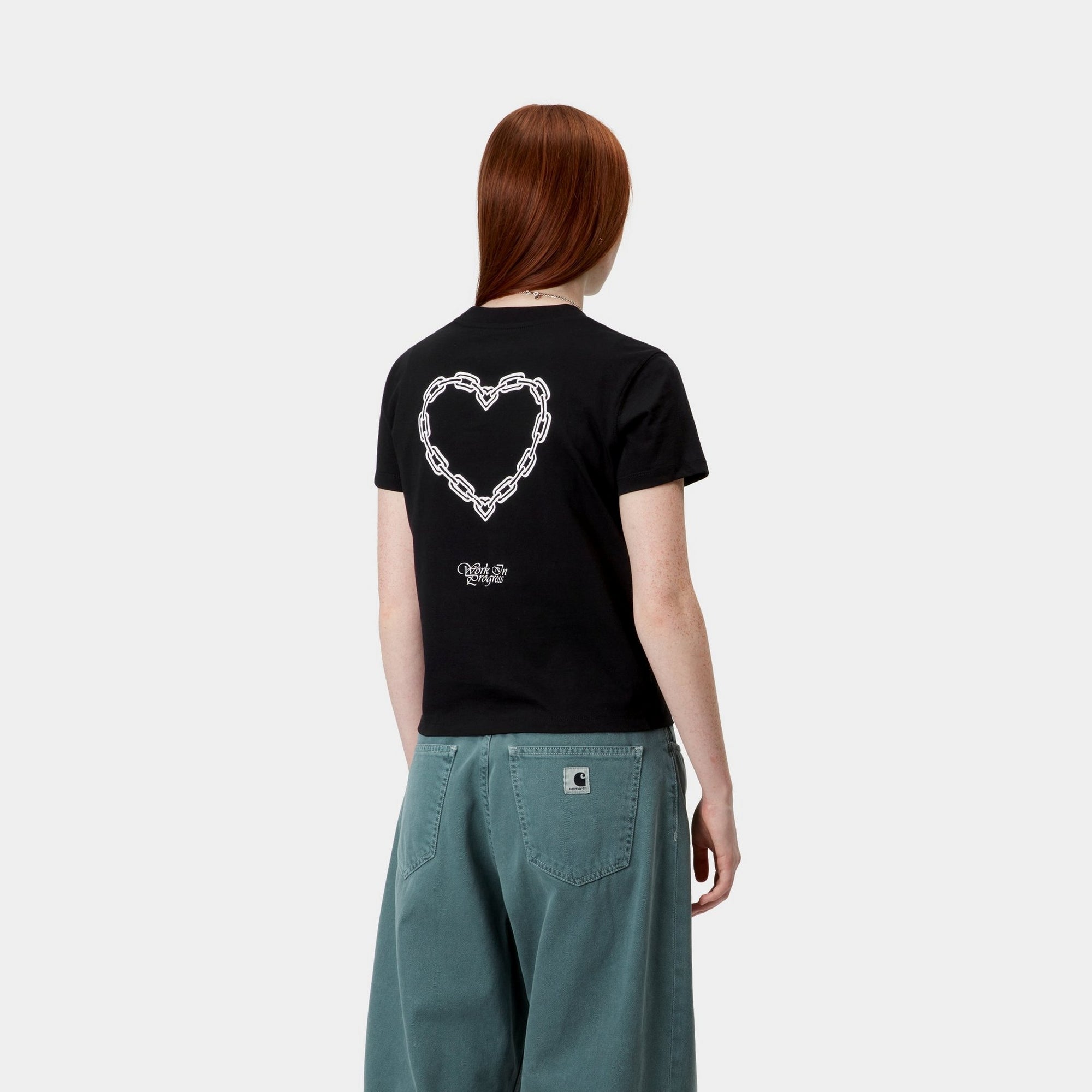 Women's Stylish Chained T-Shirt - Trendy Black & White Cotton Tee for Casual Wear, Street Fashion & Everyday Outfits