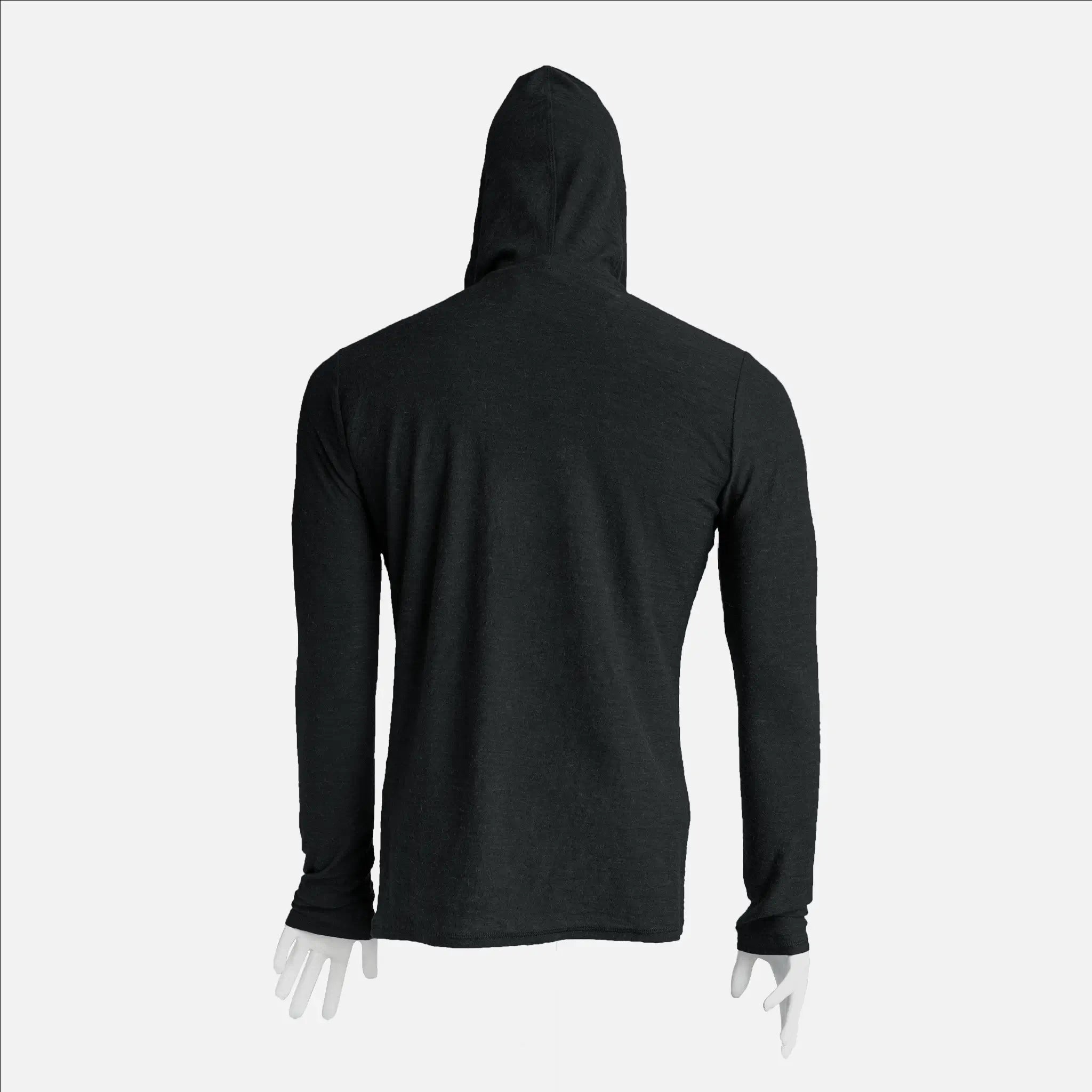Ultralight Men's Alpaca Wool Sun Hoodie UPF 50+ - 160 GSM Breathable & Moisture-Wicking for Hiking, Camping & Outdoor Adventures