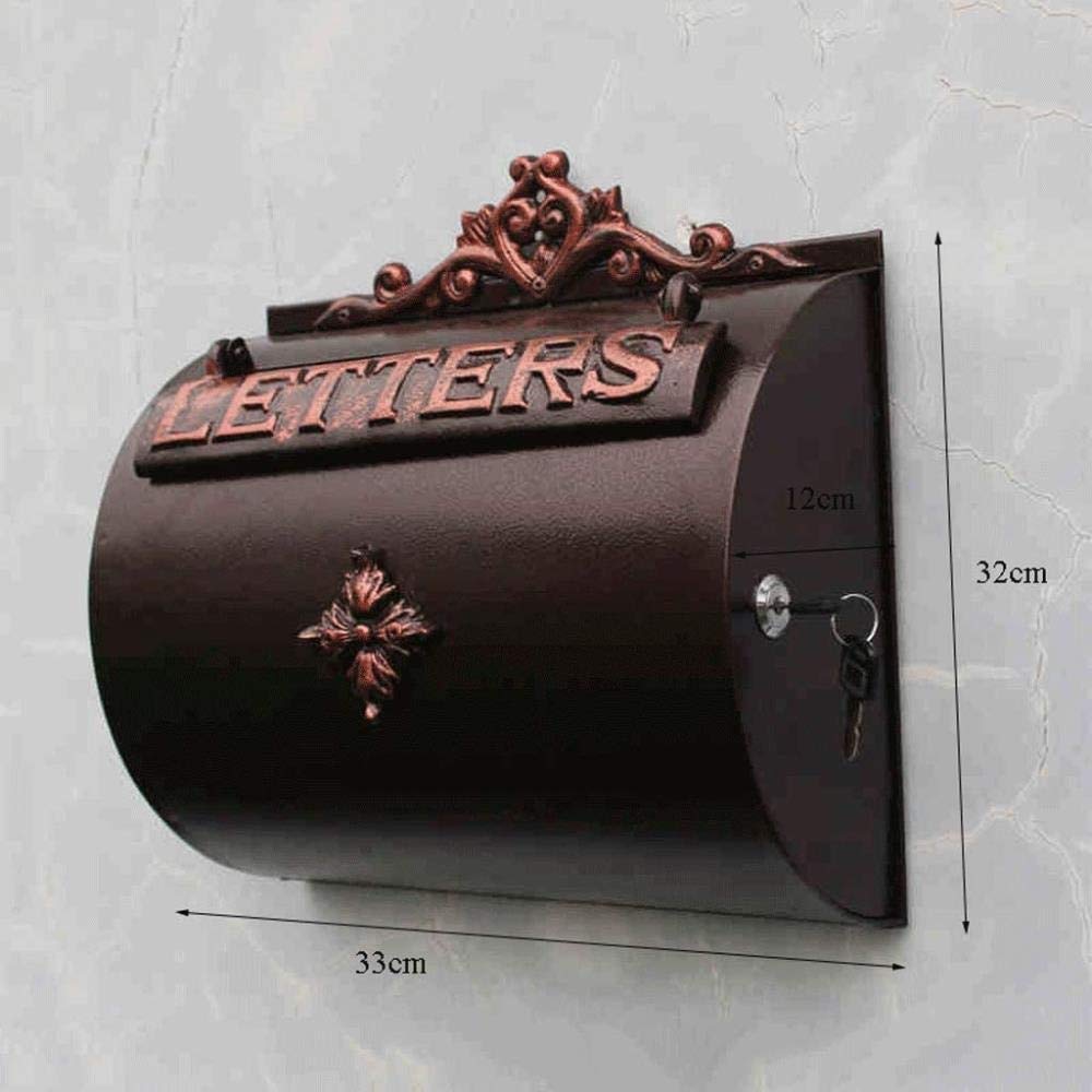 Wall Mounted Aluminum Mailbox - Rustproof Outdoor Letter Box for Home, Garden, Villa & Office - Perfect for Front Door, Porch, and Yard Decoration