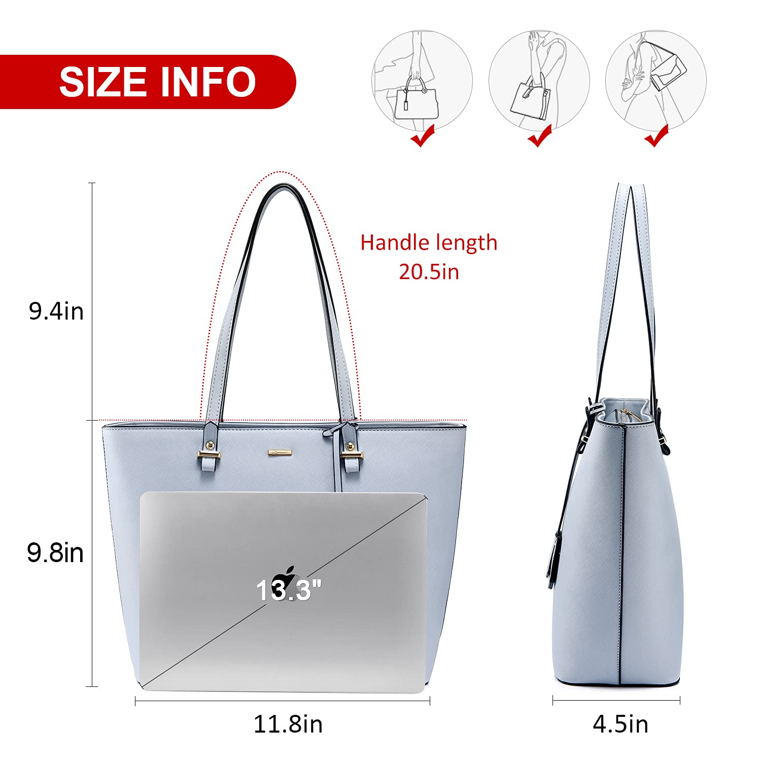 LOVEVOOK Women's Fashion Tote Shoulder Bags - Stylish Top Handle Satchel Purse for Work, Travel & Everyday Use