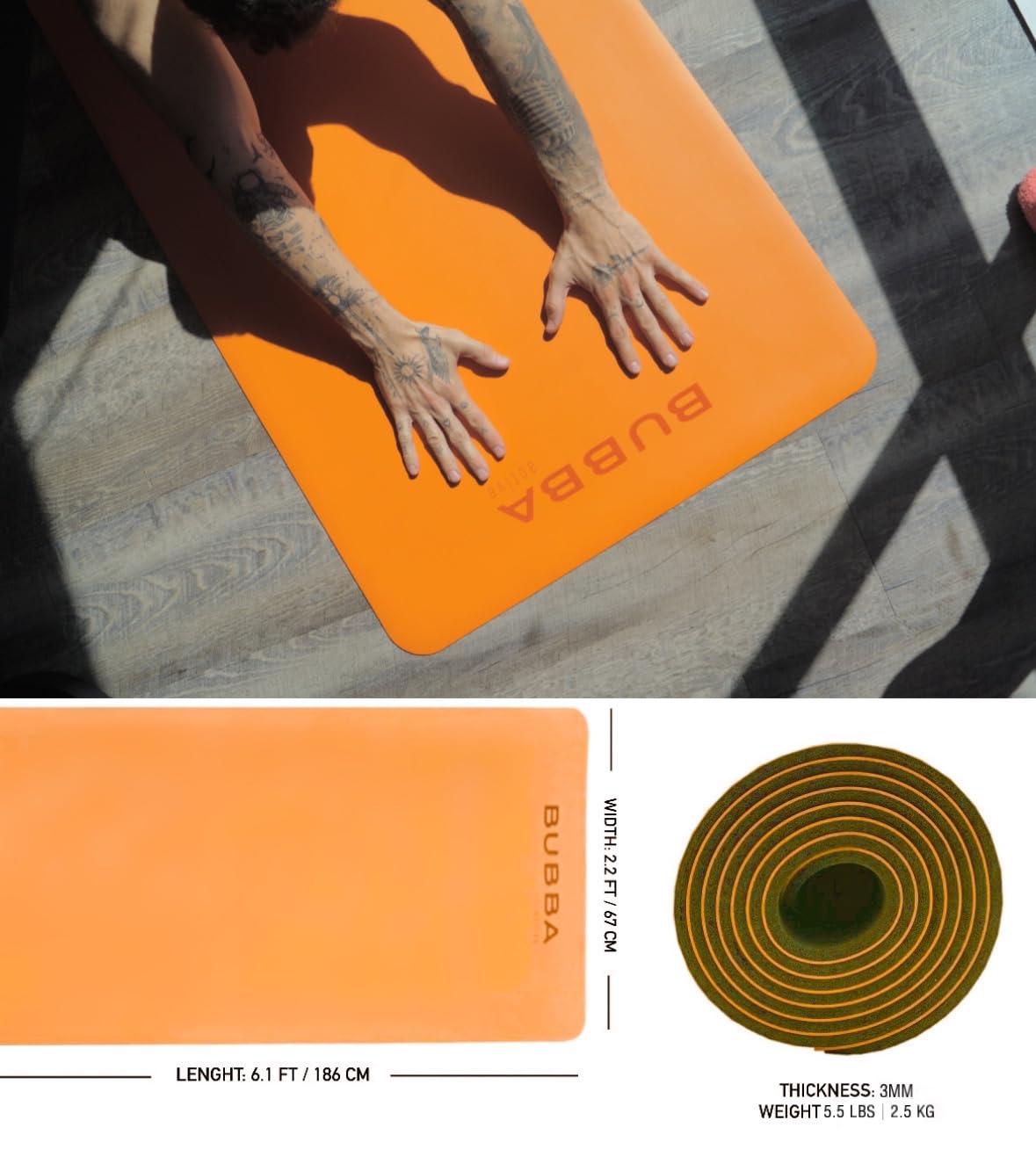 Premium Non-Slip 3MM Yoga Mat for Women, Men & Kids - Ideal for Pilates, Hot Yoga & Floor Workouts - Portable Travel Exercise Mat - Perfect for Home, Gym & Outdoor Fitness