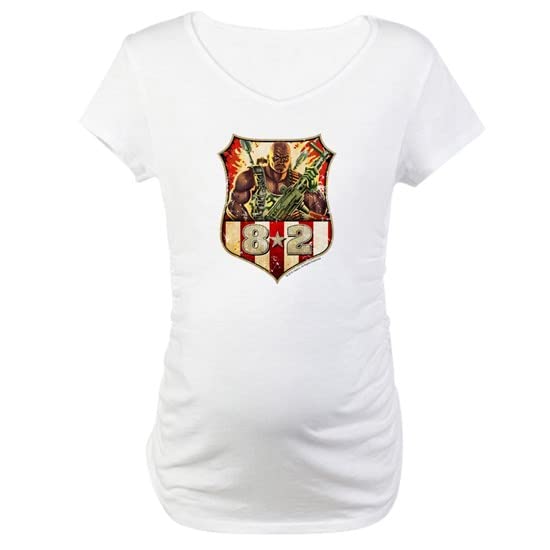 G.I. Joe Road Block Maternity T-Shirt - Funny Pregnancy Tee for Military Moms | Comfortable Cotton Maternity Wear for Casual Outings & Baby Showers