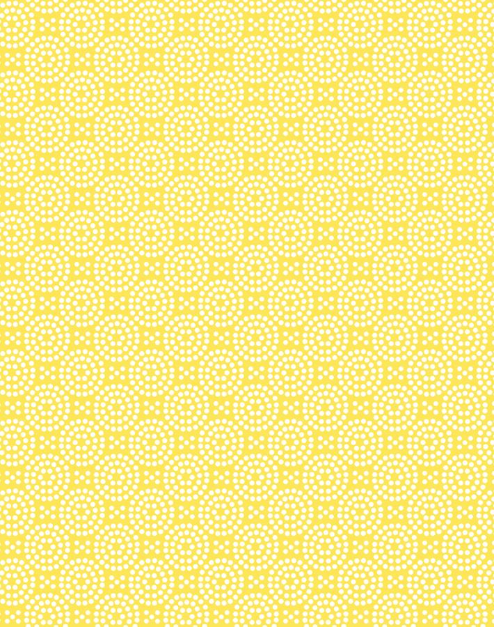 Dot Dot Wallpaper by Wallshoppe - Daffodil Floral Peel & Stick Wallpaper for Bedroom, Nursery, or Home Office Decor