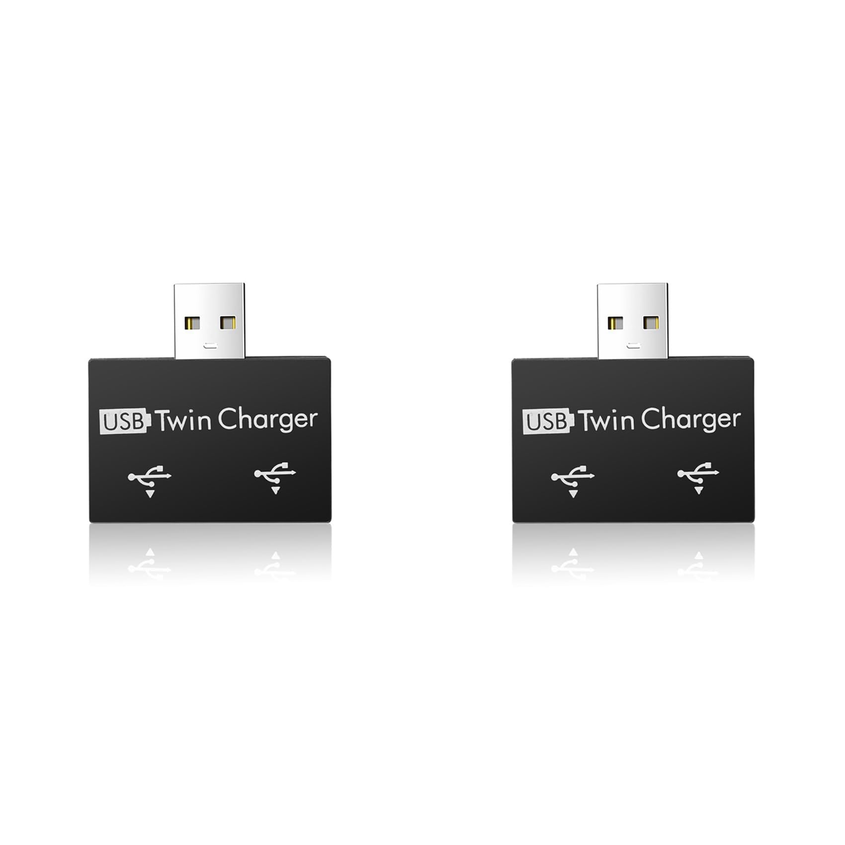 Casstad 2-Port USB Hub Charger for Phone & Computer - Travel & Office Use