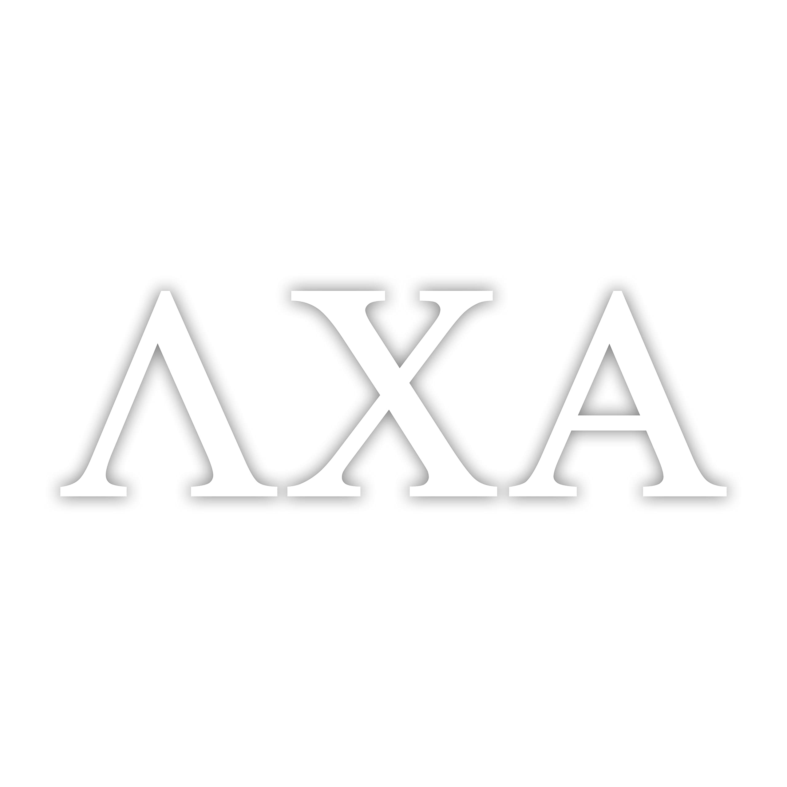 Lambda Chi Alpha Greek Fraternity Vinyl Sticker Decal - 2.5 Inch White College Frat Decorative Sticker for Laptops, Water Bottles & Greek Life Accessories