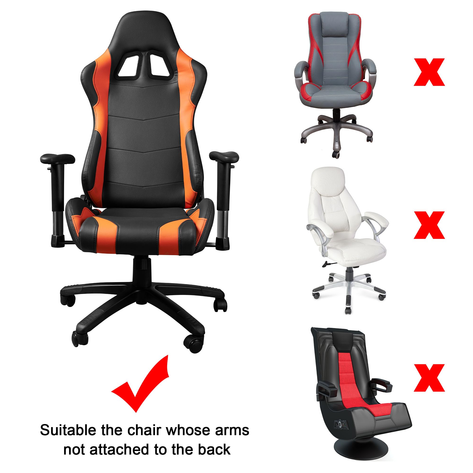Stretchable Gaming Chair Cover - Ergonomic Office Chair Slipcover for Anti-Cat Scratch Protection | Universal Fit for Computer, Racing & Gamer Chairs (Fast & Furious Style) - Perfect for Home Office, Gaming Setup & Pet-Friendly Workspaces