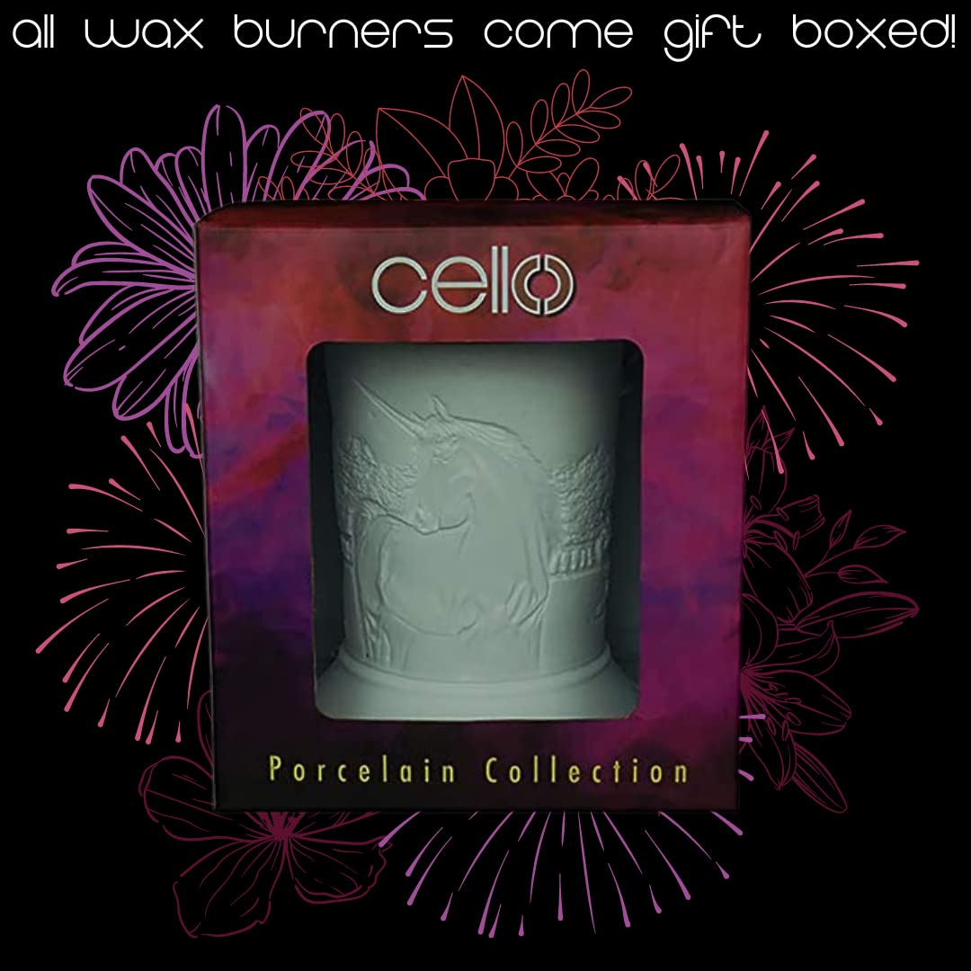 Premium Cello Electric Wax Warmer - Porcelain Aromatherapy Diffuser for Home & Office - Perfect for Relaxation, Stress Relief & Scented Wax Melts