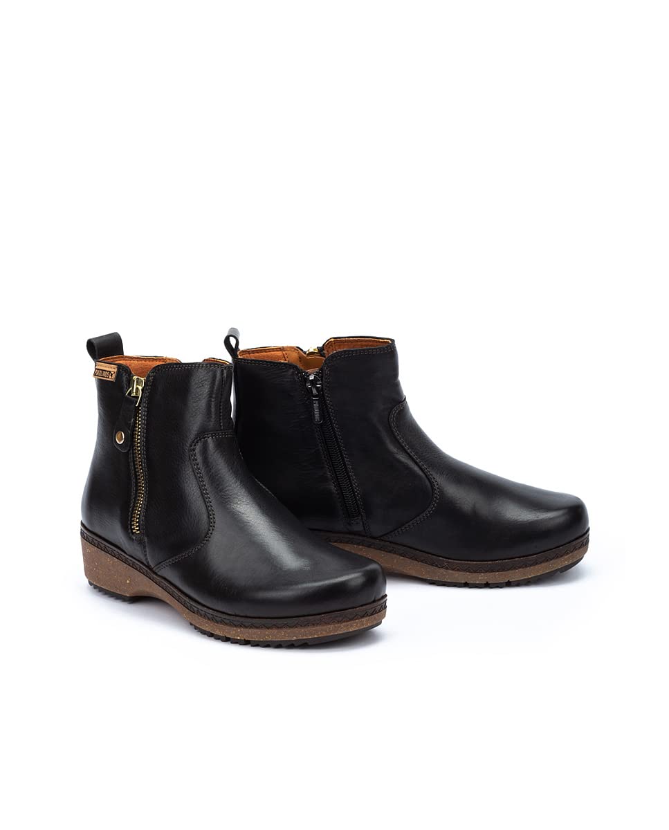 PIKOLINOS Women's Leather Flat Ankle Boots - Granada Style Comfortable Casual Shoes for Walking, Work & Everyday Wear