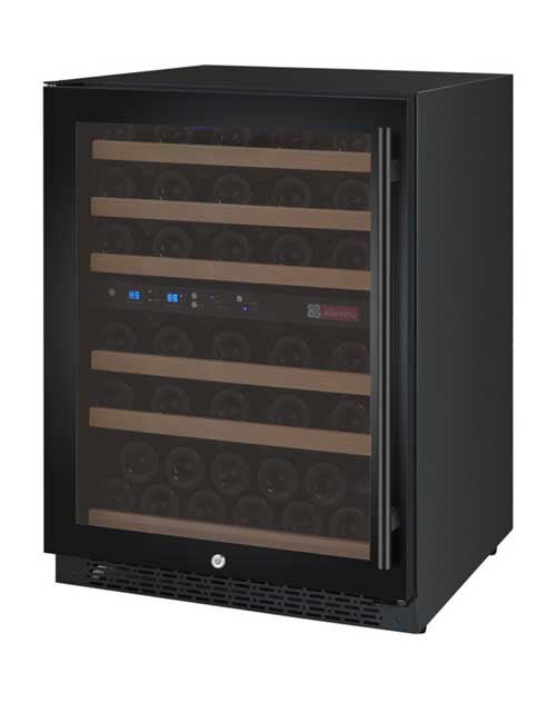 Flexcount 2 Zone 56 Bottle Wine Cooler Refrigerator - Dual Temperature Control for Red and White Wines, Perfect for Home Bars, Restaurants, and Wine Cellars