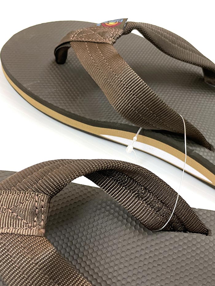 Rainbow 301ARP00 BRBR Men's The Cloud Soft Top Arch Support Sandal - Brown | Comfortable Walking & Beach Sandals for Summer Outdoor Activities