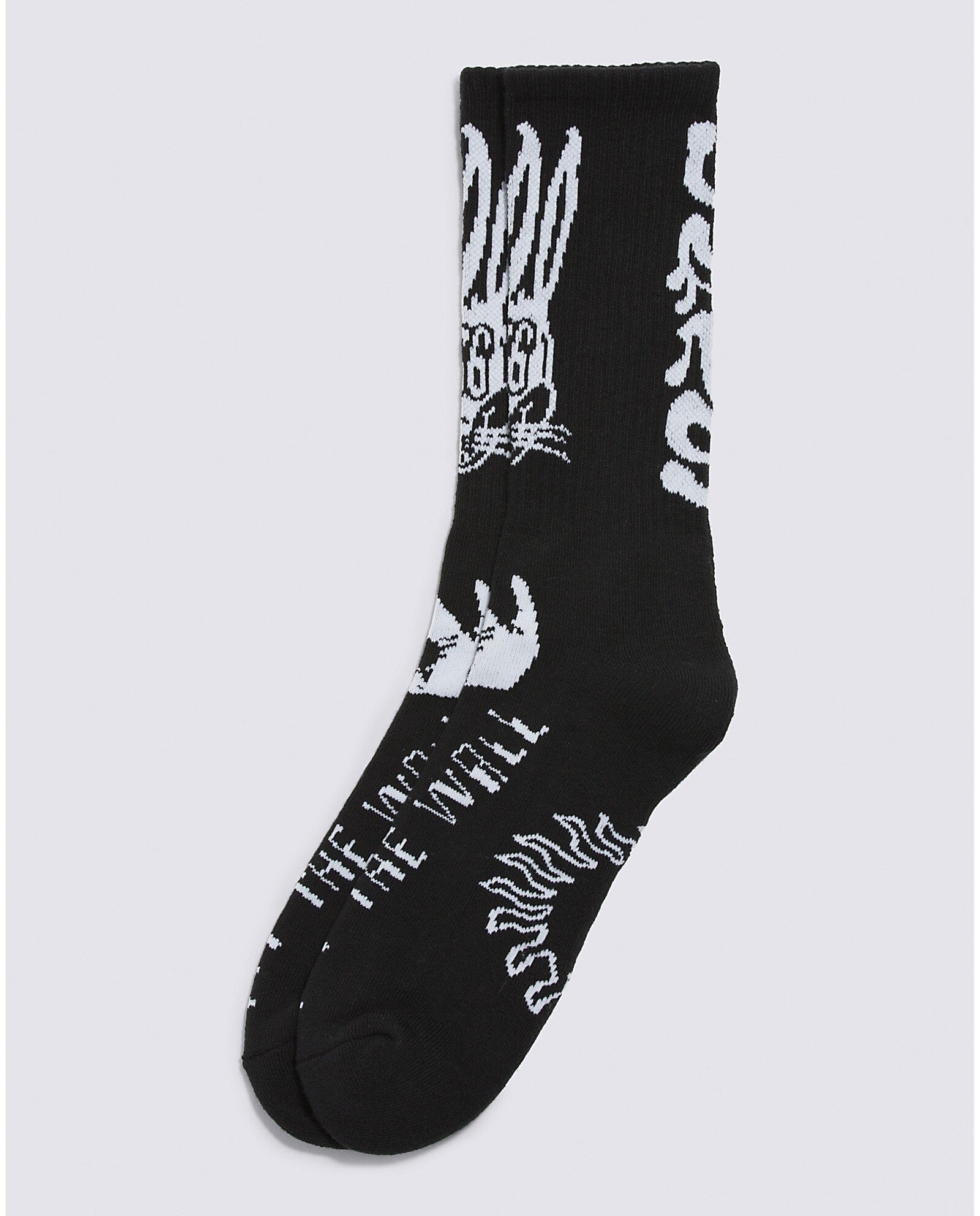 VANS Whammy Crew Socks - Black Ankle Socks for Men & Women - Comfortable Casual & Athletic Socks for Everyday Wear, Sports & Sneakers