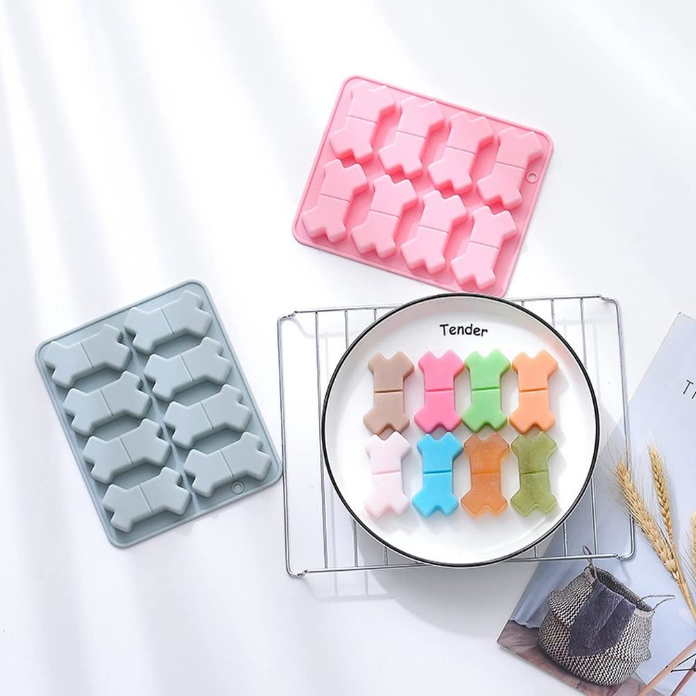 2 Pack Silicone Pet Treat Molds - Mini Bone Shapes for Homemade Dog & Cat Snacks, Baking Chocolate & Candy | Oven, Microwave & Freezer Safe | Perfect for DIY Pet Treats, Party Favors & Holiday Gifts