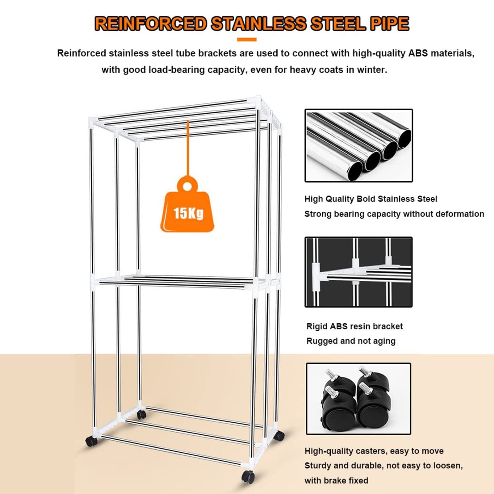 Foldable Electric Heated Clothes Dryer Rack with Remote Control - 2-Tier Stainless Steel Laundry Drying Stand, 1500W Energy Saving, 240min Timer - Perfect for Indoor Use in Living Room, Bedroom & Small Apartments