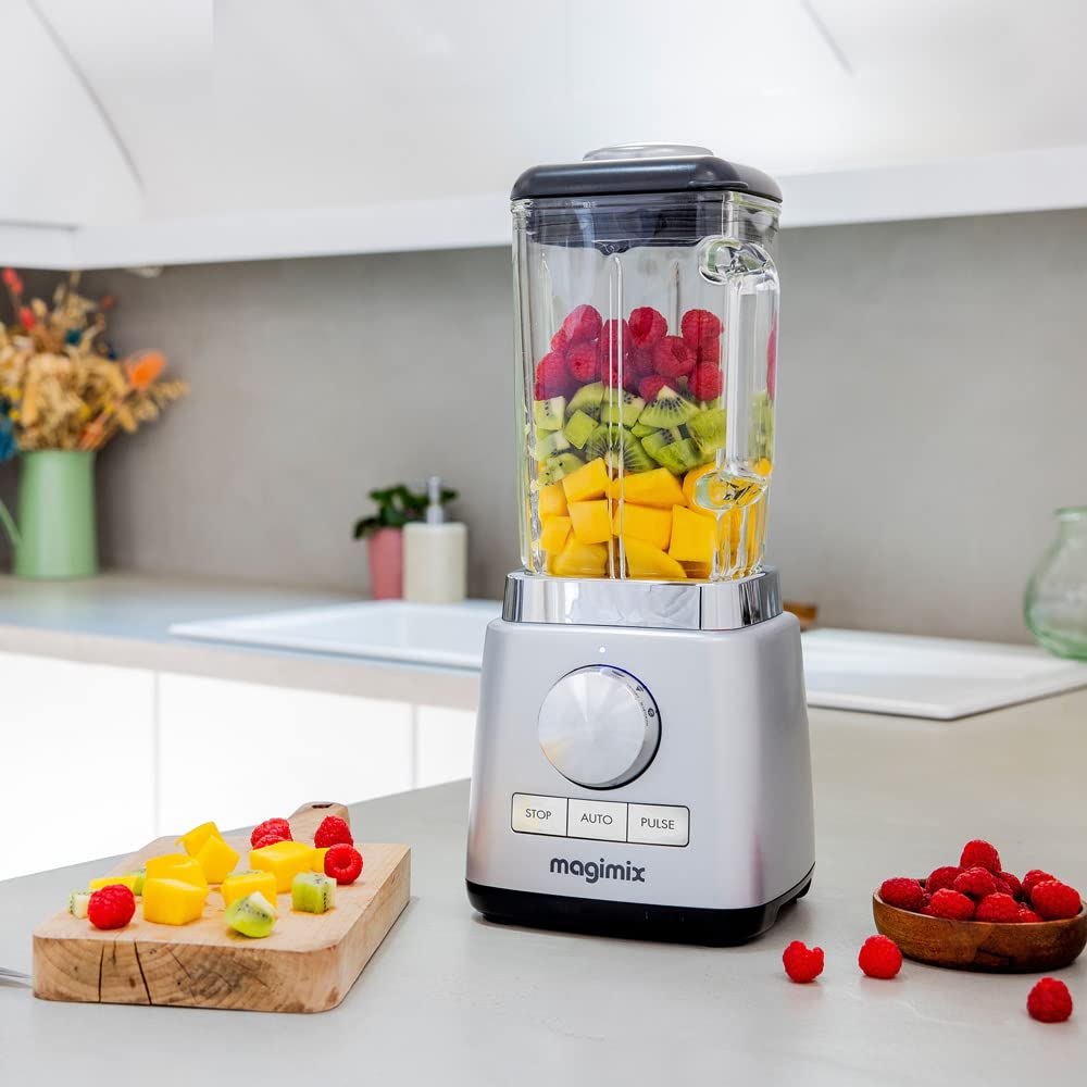 Magimix 5XL Connect Professional Blender - High-Power Electric Blender for Smoothies, Soups & Food Chopping - Multifunction Glass Jar Blender - Perfect for Home Kitchen & Healthy Meal Prep