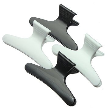 4PCS Black & White Butterfly Hair Clips - Non-Slip Hair Claws for Women & Girls - Perfect for School, Parties, and Everyday Hairstyling
