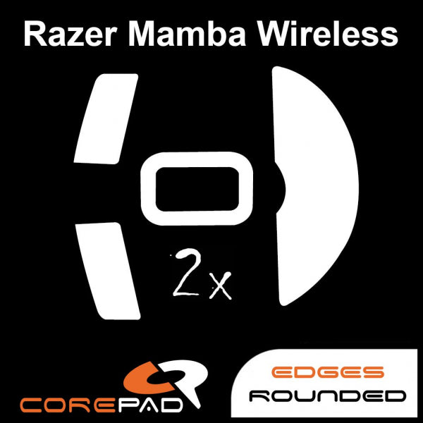 Corepad Skatez Mouse Feet for Razer Mamba Wireless - Ultra Smooth Gliding Feet for Gaming Mice - Perfect for FPS, MOBA & Esports Gaming