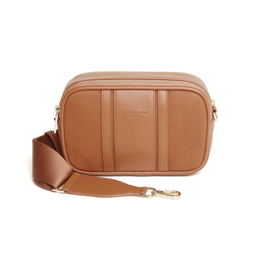 Alice Wheeler Madrid Nappa Leather Handbag in Tan - Stylish Crossbody Purse for Women, Perfect for Work, Travel & Everyday Use