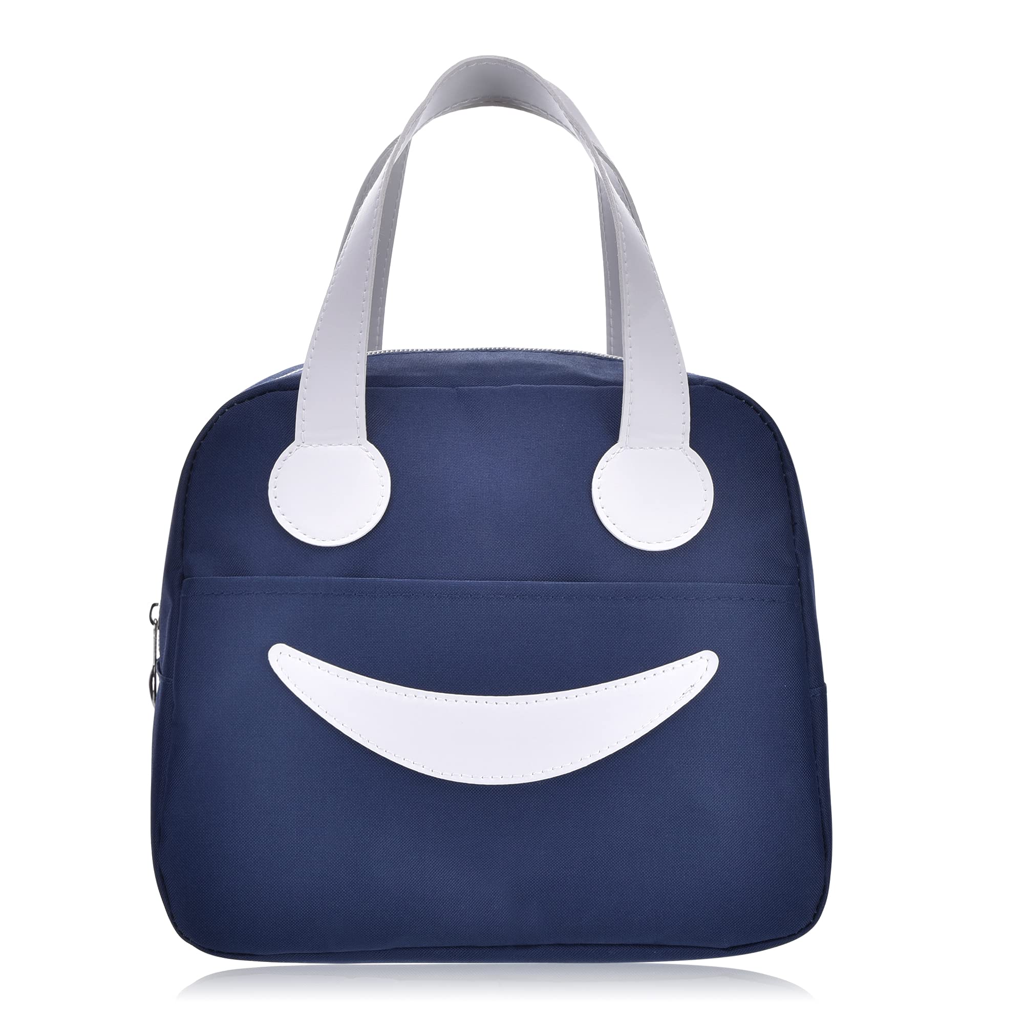 Cute Insulated Lunch Bag for Women - Portable Waterproof Tote Lunch Box, Reusable Cooler Bag for Office, Work, Picnic & Shopping (Blue) | Perfect for Meal Prep, School Lunches & Outdoor Activities