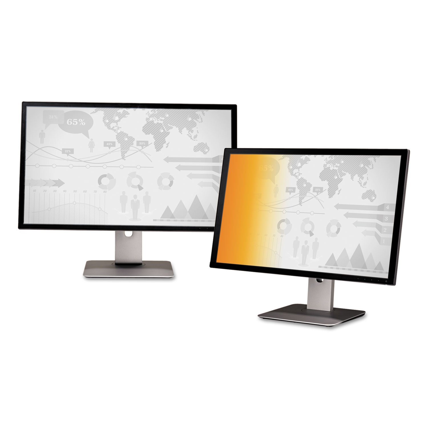 3M GF230W9B Frameless Gold Anti-Glare Privacy Screen Protector for 23-Inch Widescreen Laptop Monitor (16:9 Aspect Ratio) - Perfect for Office, Banking & Public Spaces