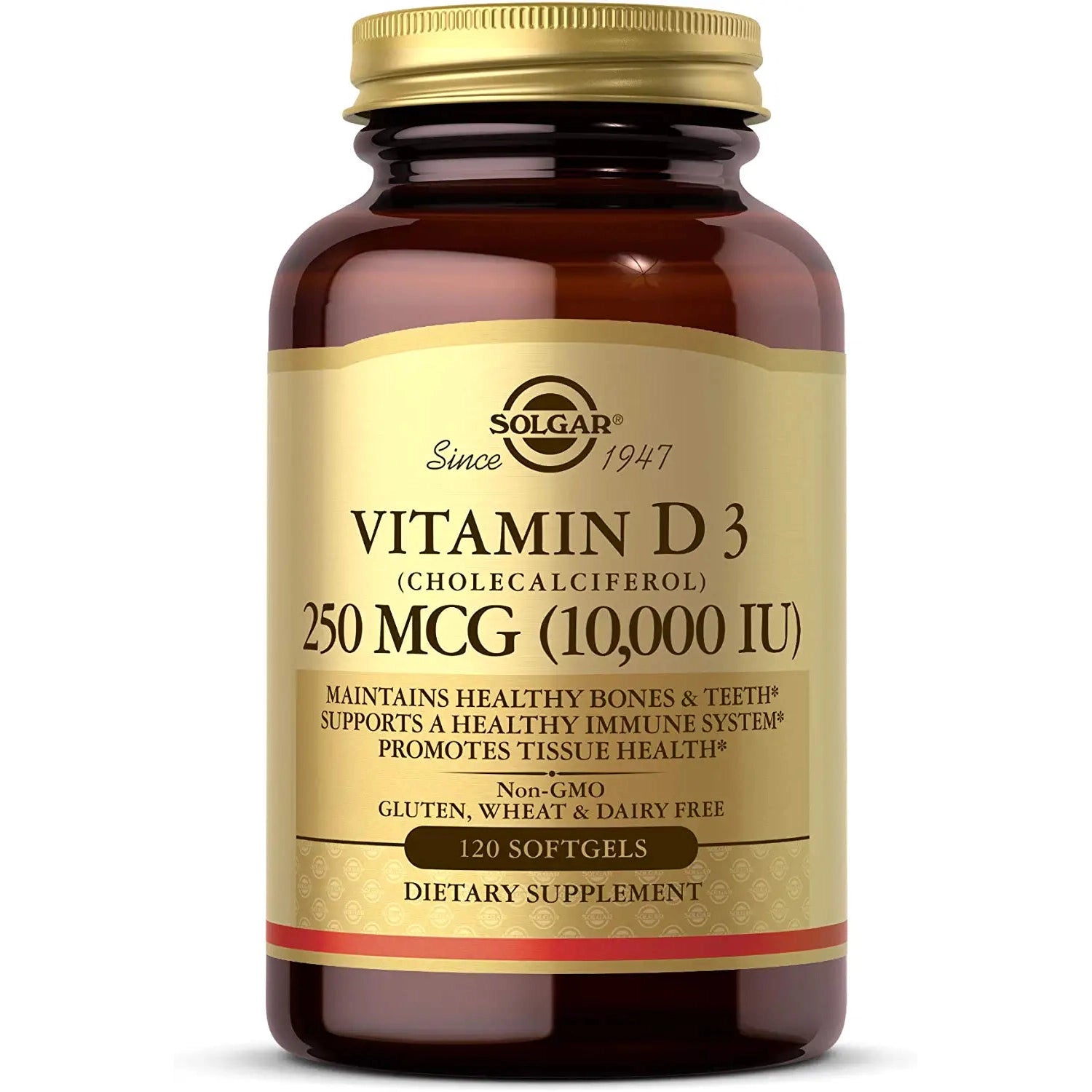 Solgar Vitamin D3 (Cholecalciferol) 250 MCG (10,000 IU) - High Potency Immune & Bone Support Supplement for Adults - Supports Healthy Mood & Energy Levels - Perfect for Indoor Lifestyles & Winter Months