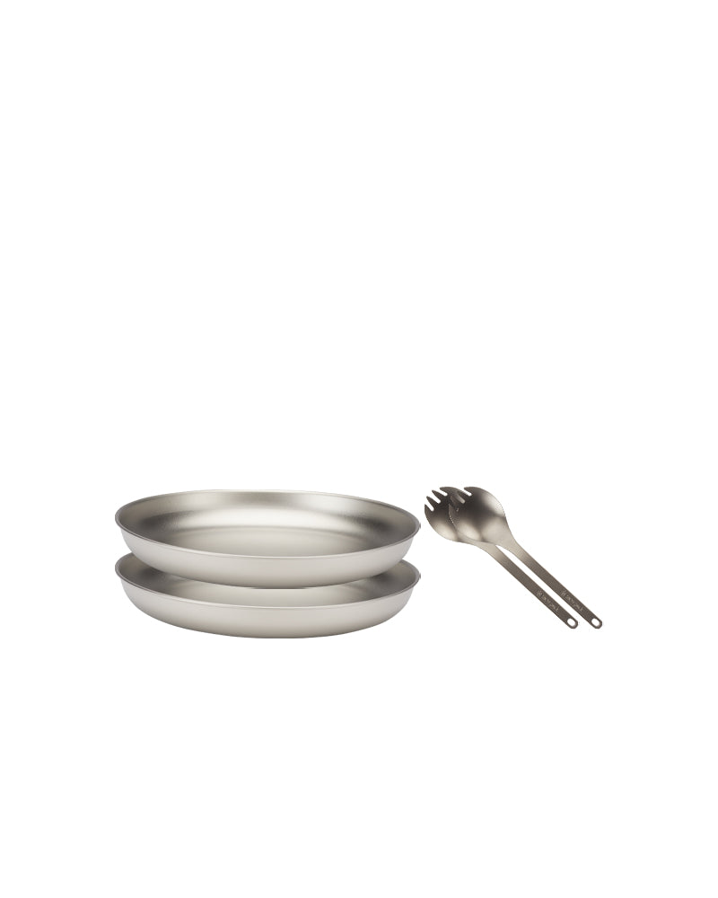 Premium Titanium Dining Set - Lightweight, Durable & Rust-Proof Cutlery for Outdoor Camping, Picnics & Everyday Use