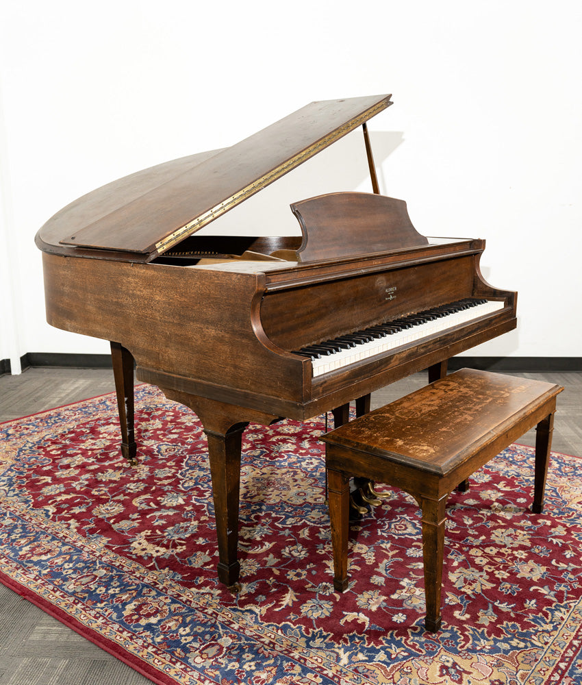 Used Aldrich 5' Grand Piano in Satin Oak Finish | Serial Number 156273 | Perfect for Home, Studio & Concert Performances