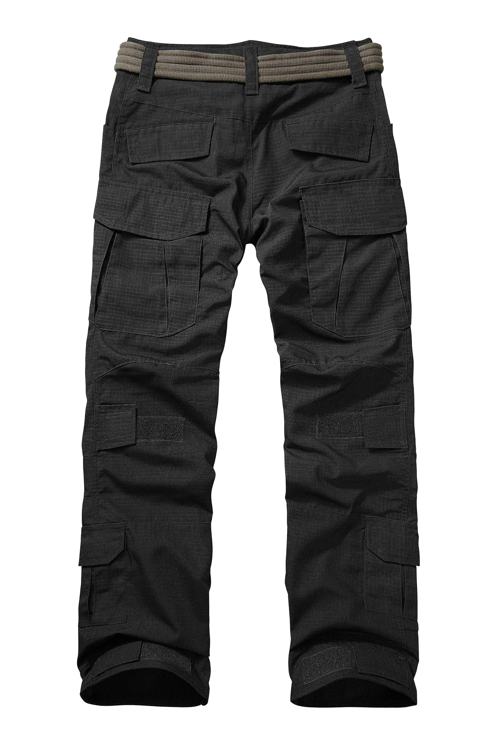 Men's Tactical Cargo Pants - Camouflage Ripstop Work & Hiking Pants with 10 Pockets (Belt Not Included) - Perfect for Outdoor Adventures, Military Training & Casual Wear