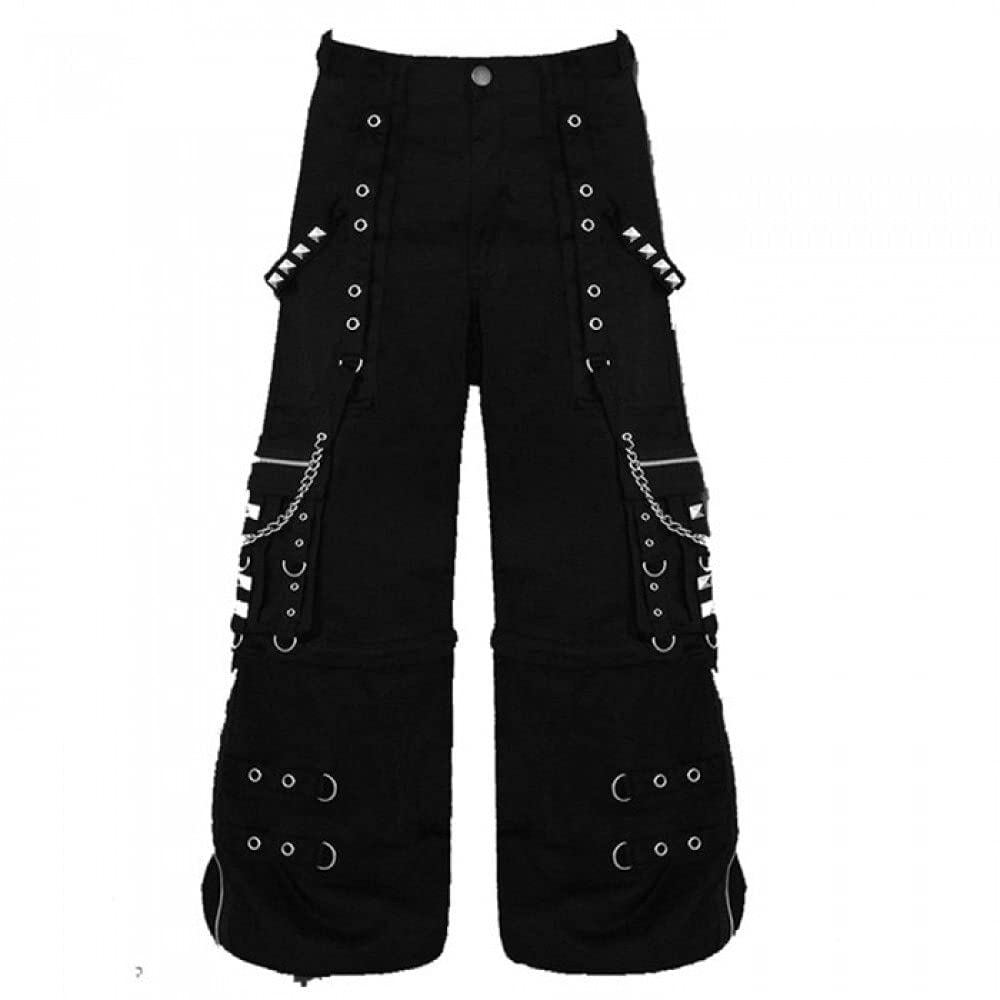 Gothic Bondage Men's Pants - Punk Alternative Cyber Rock Emo Trouser Shorts for Men | USA Made | Perfect for Concerts, Cosplay & Alternative Fashion