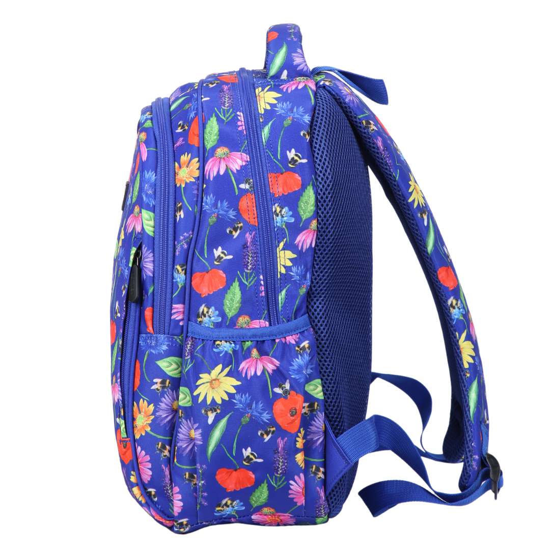 Bees & Wildflowers Midsize Kids Backpack - Durable School Backpack for Boys & Girls, Lightweight Waterproof Bookbag for Elementary Students - Perfect for School, Travel & Outdoor Adventures