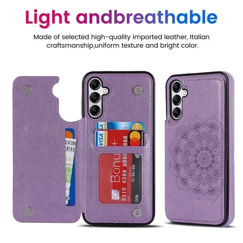 Samsung Galaxy S25 Ultra Wallet Case - Premium Flip Leather Cover with Card Slots & Kickstand - Perfect for Business, Travel & Everyday Use