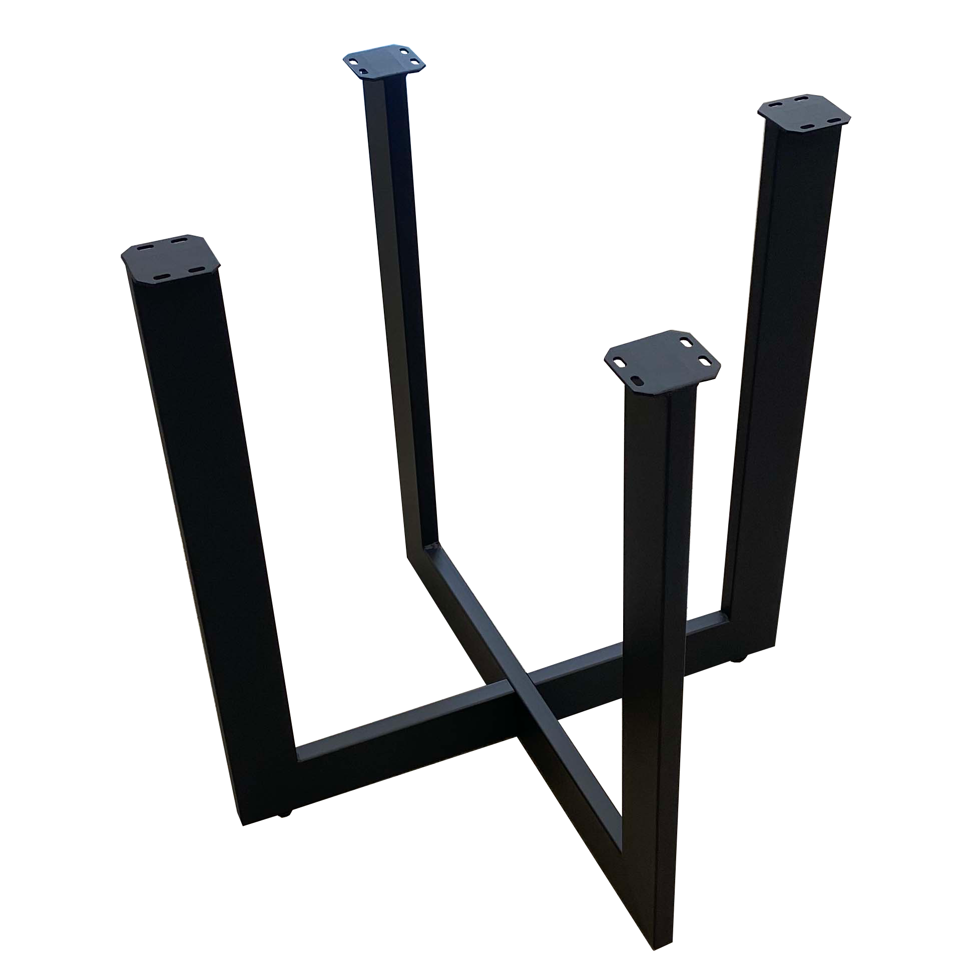 SS1411 Round Cross Dining Table Base - Heavy Duty Metal Pedestal for Round Tables, 1 Set - Perfect for Restaurants, Cafes, and Home Dining Rooms