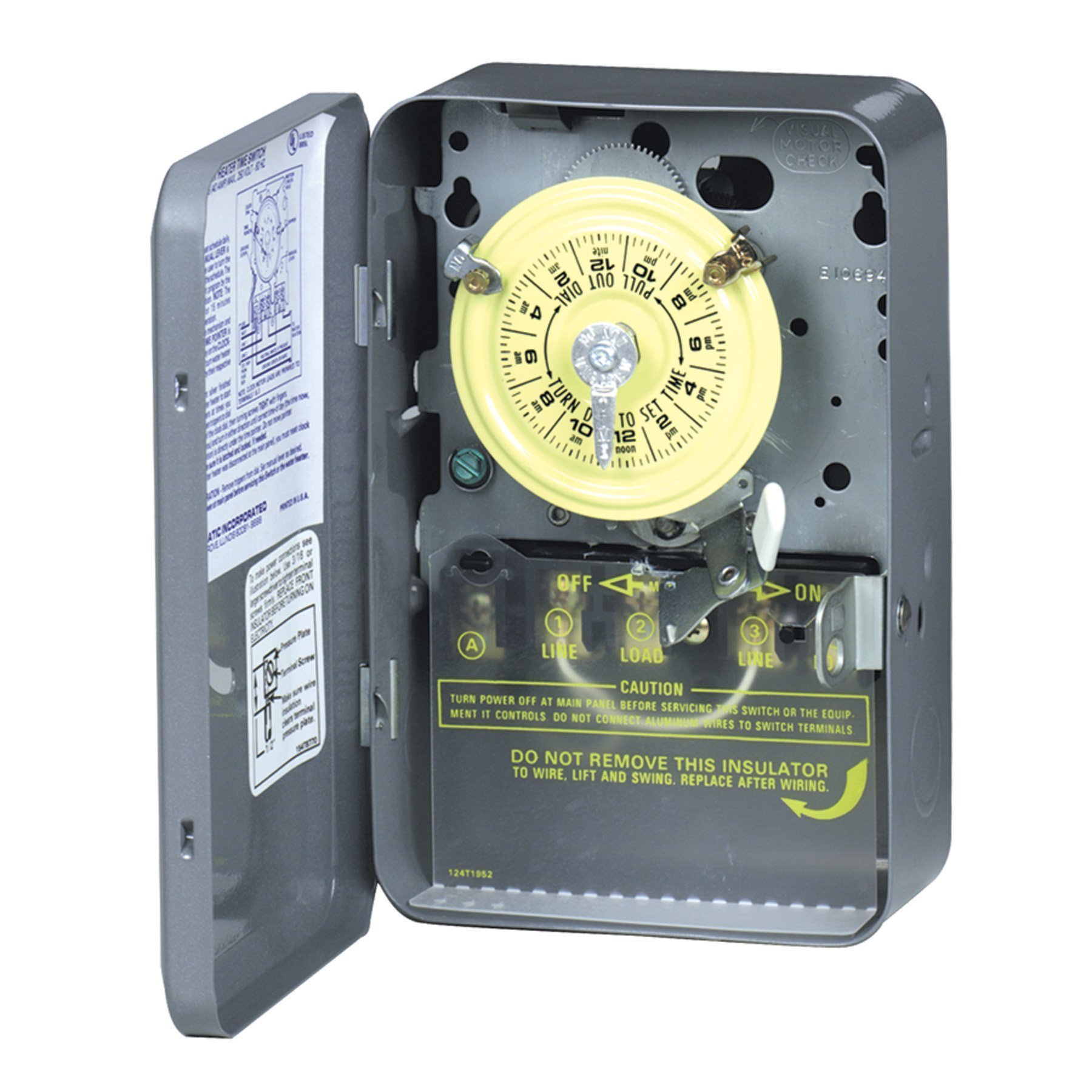 Intermatic WH40 Electric Water Heater Timer, Gray - Energy Saving Programmable Timer for Water Heaters, Perfect for Homes, Pools & Spas