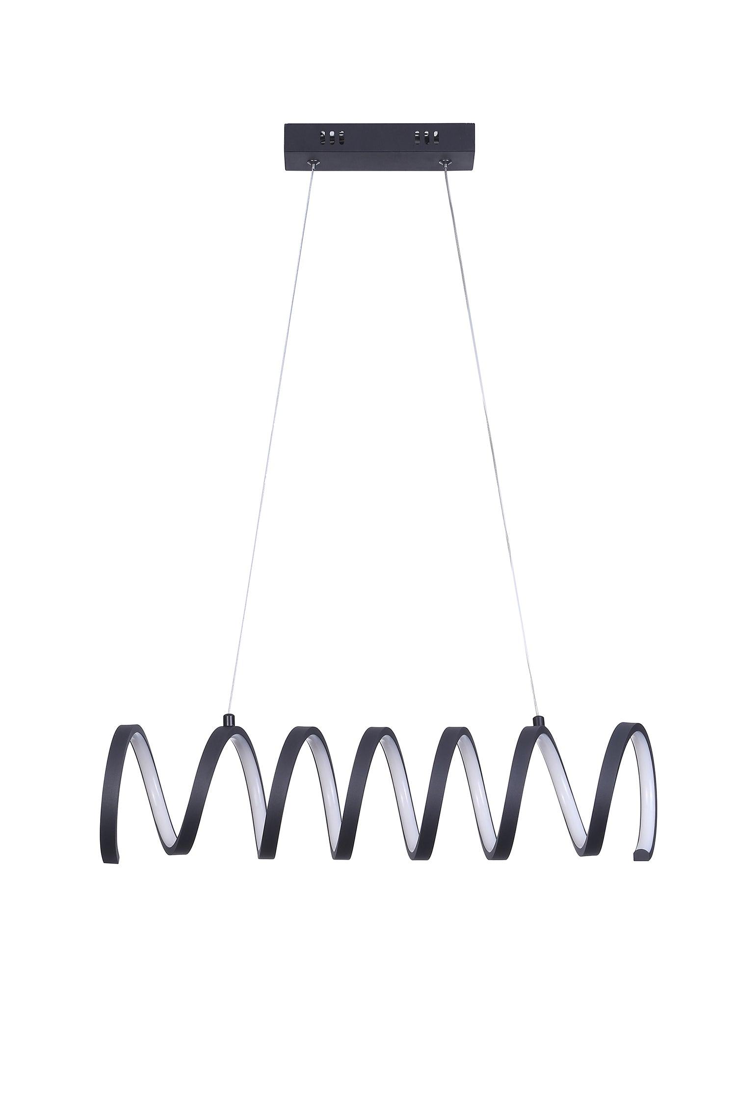 23L x 6H Spiral Loop Aluminum Integrated 14W LED Ceiling Light with Adjustable 47
