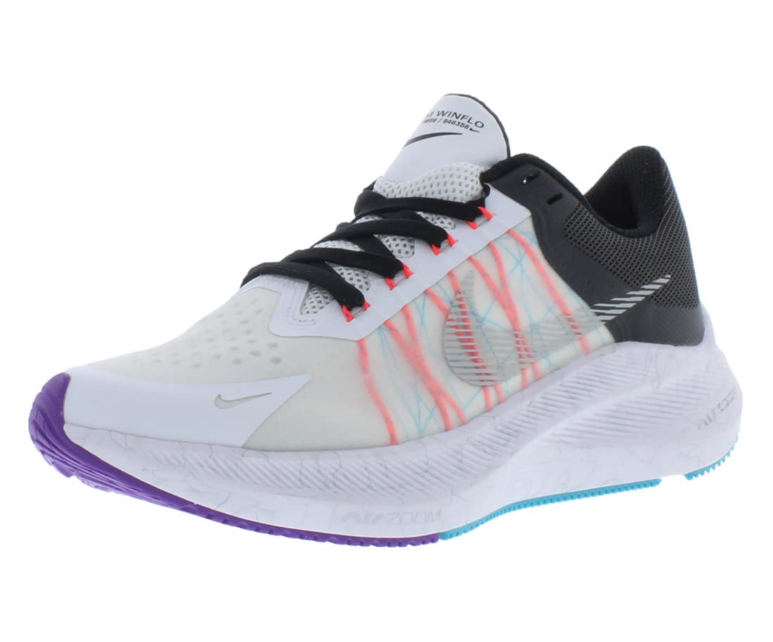 Nike Winflo 8 Women's Running Shoes - Size 7.5 - White/Crimson/Purple - Lightweight Cushioned Sneakers for Jogging, Gym Workouts & Everyday Wear