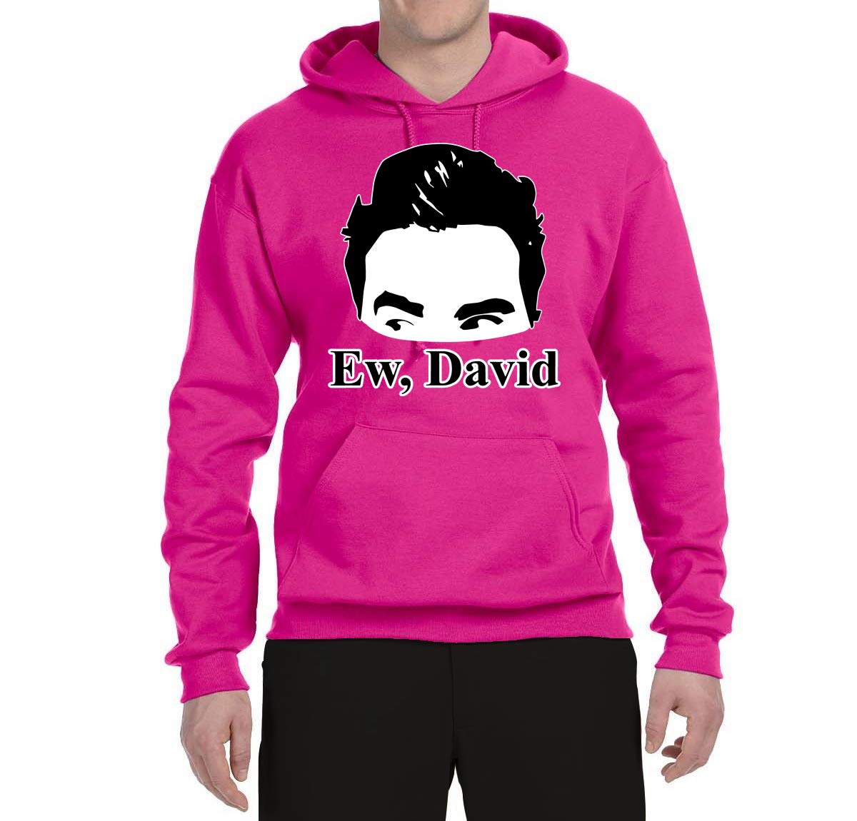 Wild Bobby Funny 'Ew, David' Meme Hoodie - Alexis & Moira Schitt's Creek Pop Culture Unisex Sweatshirt | Perfect for TV Show Fans, Comedy Lovers & Casual Wear