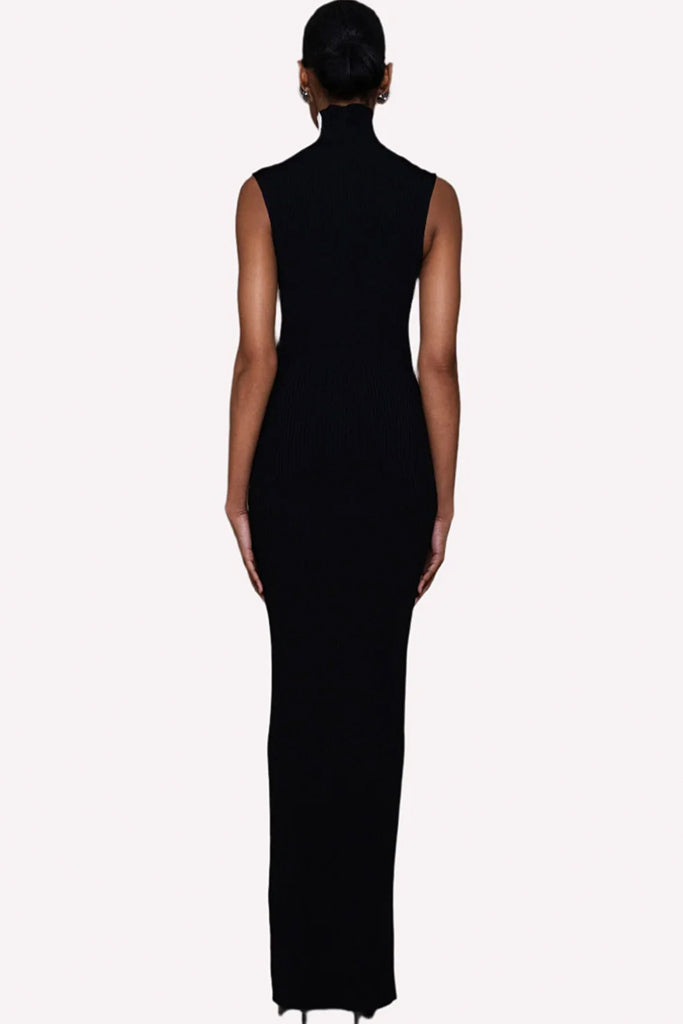 Nonchalant Estella Dress - Elegant Black Women's Midi Dress for Casual & Evening Wear | Perfect for Parties, Dates & Office
