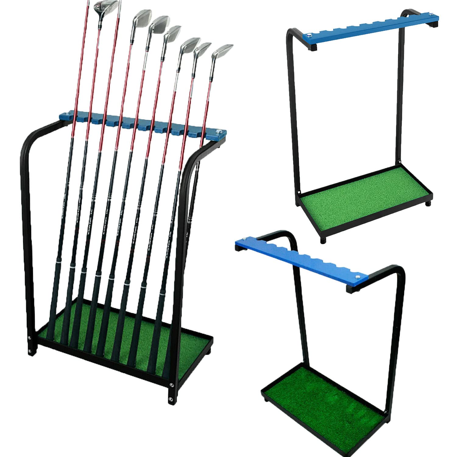Premium Acrylic Golf Club Rack - 9 Hole Golf Putter Stand Holder with Non-Slip Metal Base | Scratch-Resistant Golf Club Organizer & Display Shelf | Perfect for Home, Office, or Pro Shop Storage