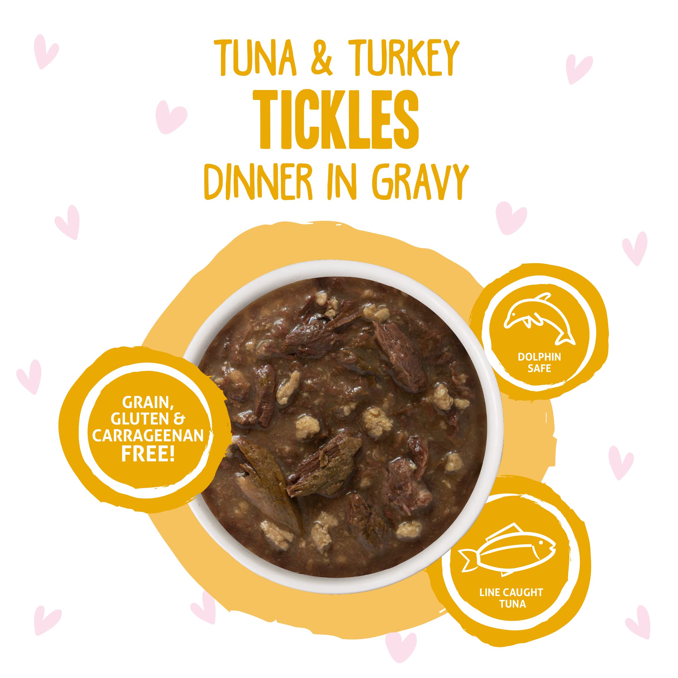 Weruva B.F.F. OMG Best Feline Friend Oh My Gravy! Tuna & Turkey in Gravy Cat Food - Grain-Free, High Protein Wet Cat Food for Adult Cats, 3oz Pouch (Pack of 12) - Perfect for Mealtime, Travel & Treats