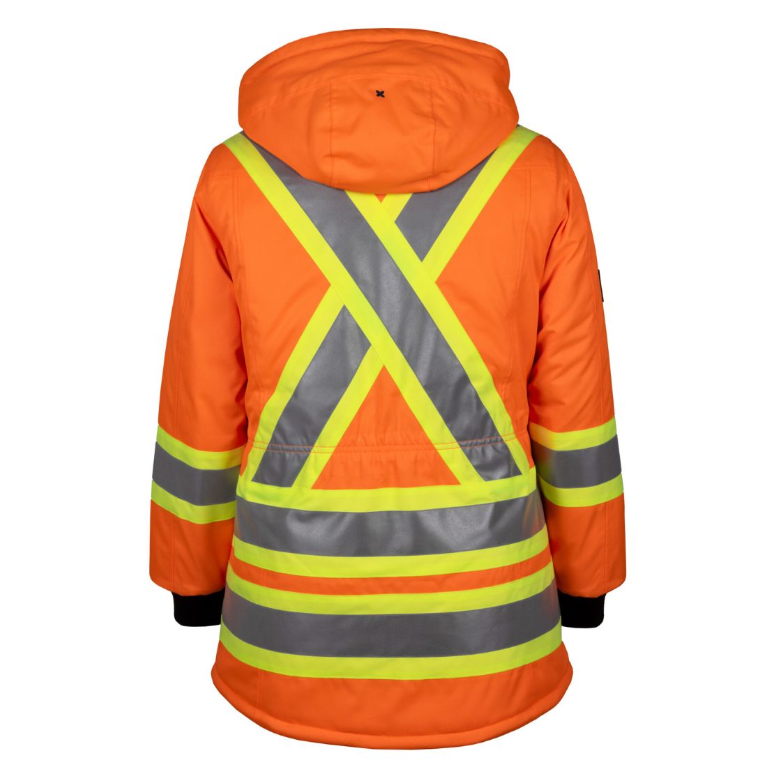 P&F Women's High Visibility Winter Work Parka PF400 - Orange Reflective Safety Jacket for Cold Weather Construction, Road Work & Outdoor Winter Jobs