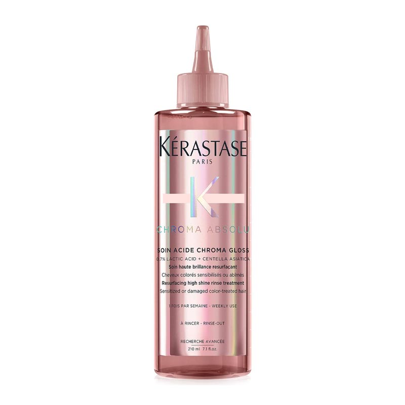 Kérastase Chroma Absolu Gloss Resurfacing High Shine Rinse Treatment for Color-Treated Hair - Salon-Quality Shine & Repair for Damaged Hair at Home