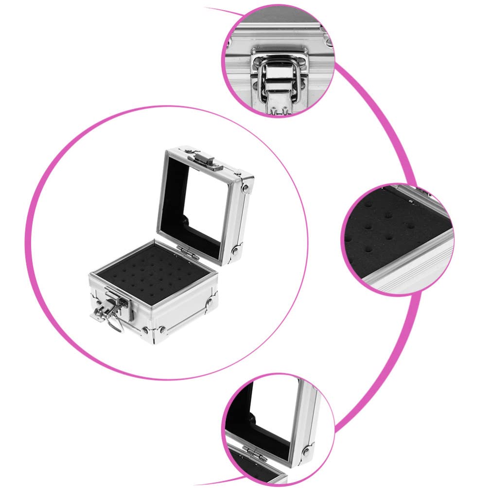 2PCS Aluminum Nail Drill Bit Holder Organizer with Multiple Slots - Portable Nail File Storage Box for Professional & Home Manicure - Perfect for Nail Salons, DIY Nail Art, and Travel Nail Kits