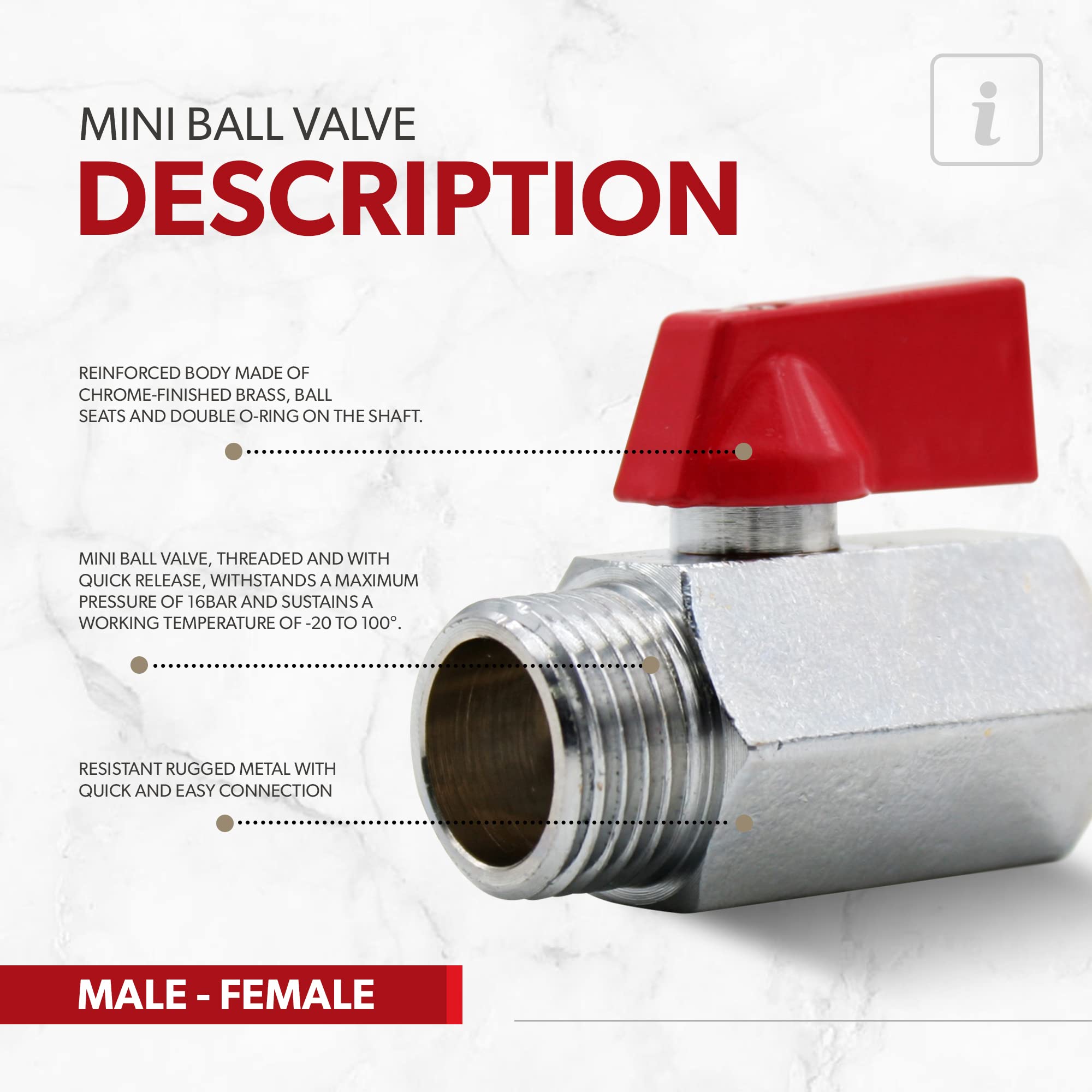 DOJA Barcelona Mini Ball Valve | 3/8