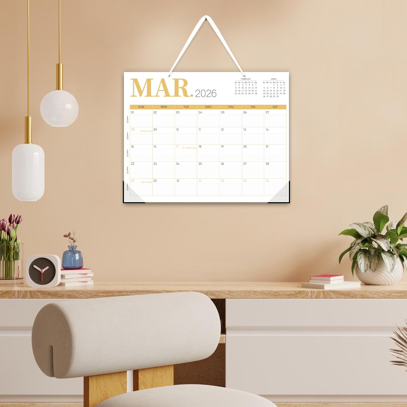 GuassLee 2025-2026 18-Month Academic Desk Calendar | Jan 2025 - Jun 2026 Wall Planner | 14